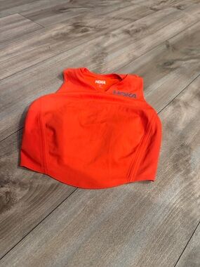Hoka Neon Orange Performance Crop Tank